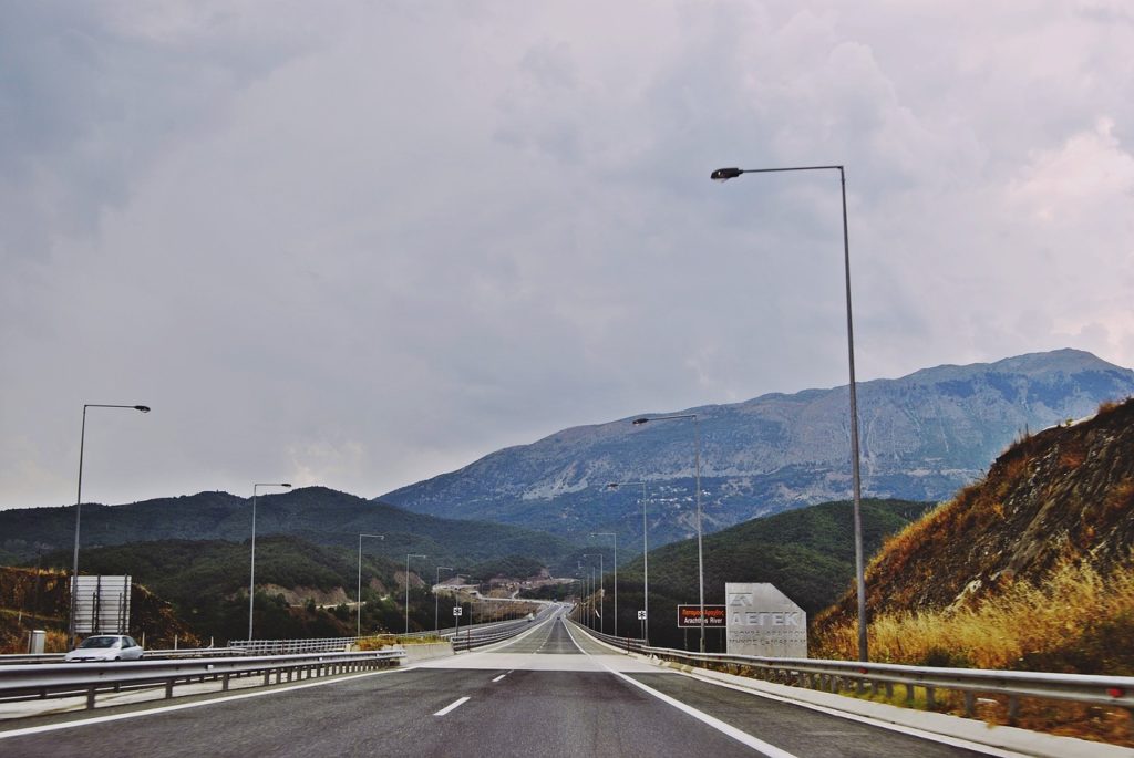 Ionia highway in Greece